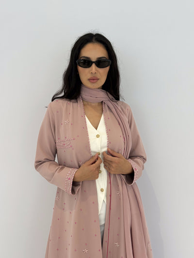 Blush Elegance Abaya