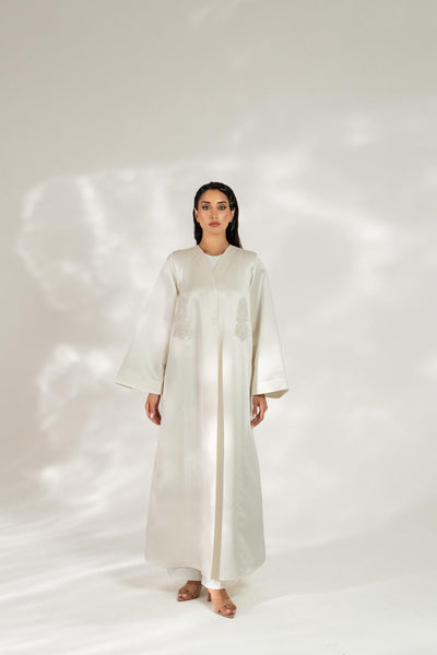The Ivory Silk Abaya